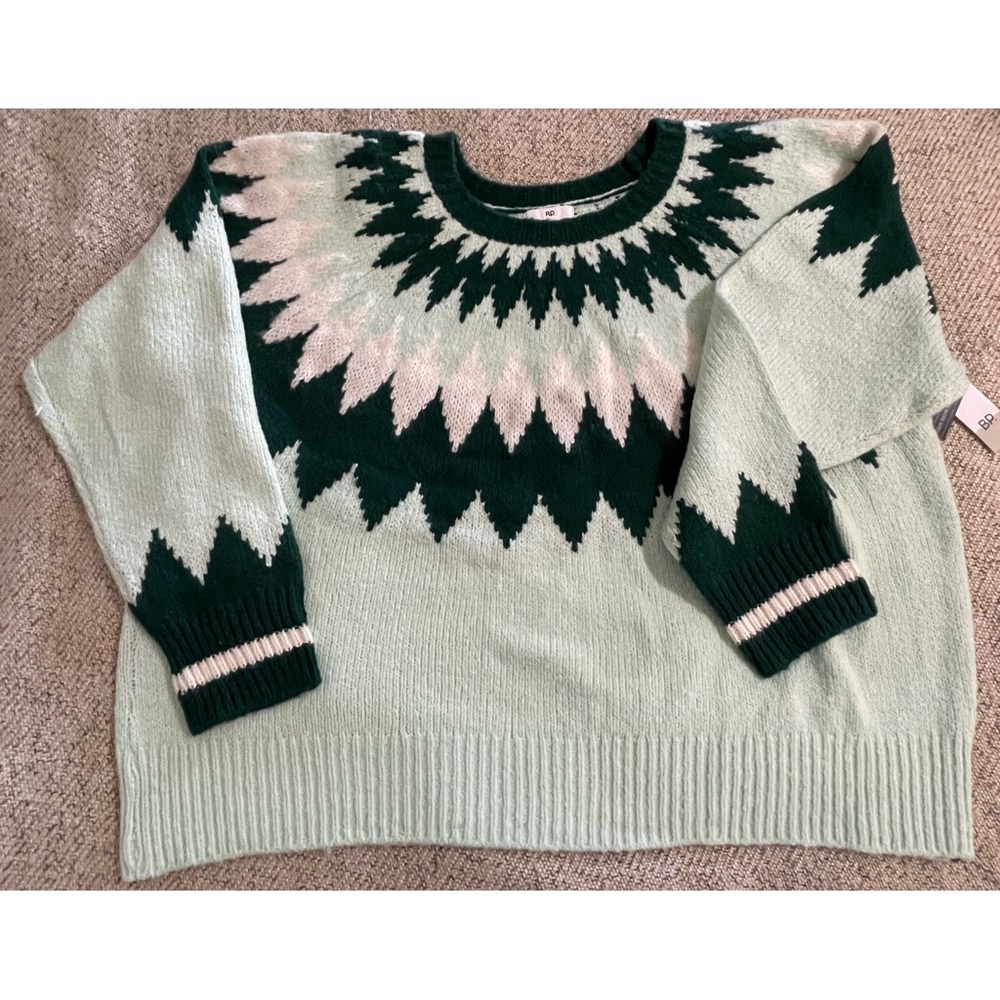 Nordstrom BP Green Placid Fairisle Sweater NWT SZ 2X - Picture 6 of 11
